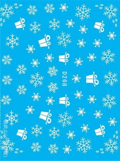 Christmas Gift Snow Watermark Nail Polish Stickers Manicure