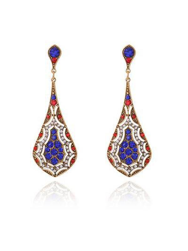 Boucles d&#39;oreilles en strass de Bohême à la mode pour femmes Boucles d&#39;oreilles en forme de goutte