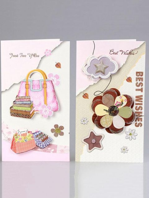 Hot Sale Fashion Greeting Cards Folding Card Postcards Best Wishes to Friends(send by random)