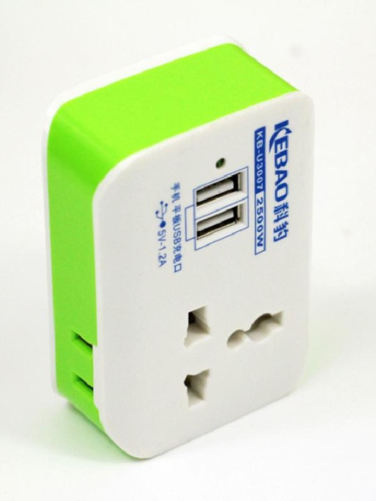 Multifunktions-Buchse 3 in 1 Dual USB Universal-Buchse Adapter Wireless-Stecker Outlet für die Reise zu verlängern