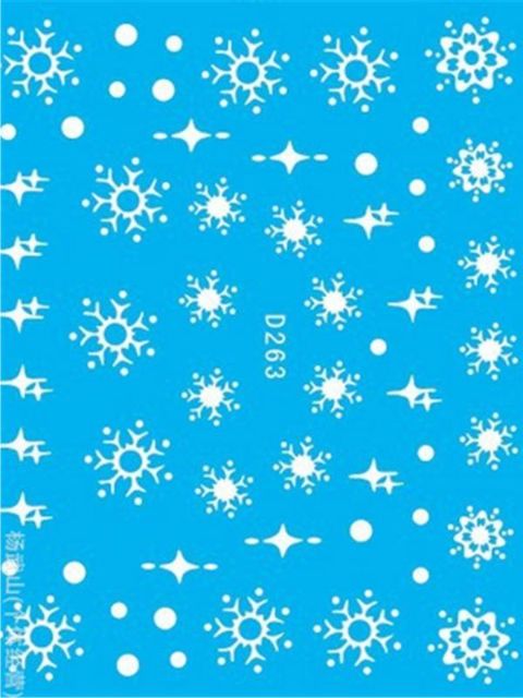 Christmas Gift Snow Watermark Nail Polish Stickers Manicure
