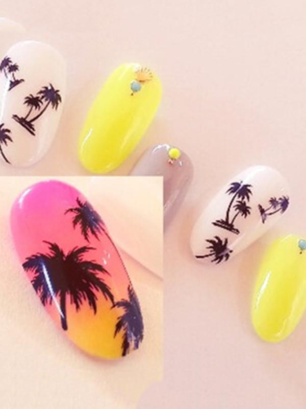 Kvinnors Coco blommor DIY klistermärke Nail Art Decals Nails Wraps Nail Tools Manikyr