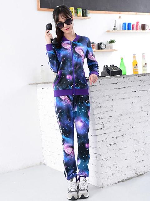 Moda Casual Sport Suit Women Suit Conjuntos 2 Piezas Algodón manga larga Blusa + Leggings / Lápiz Pantalones / Skinny