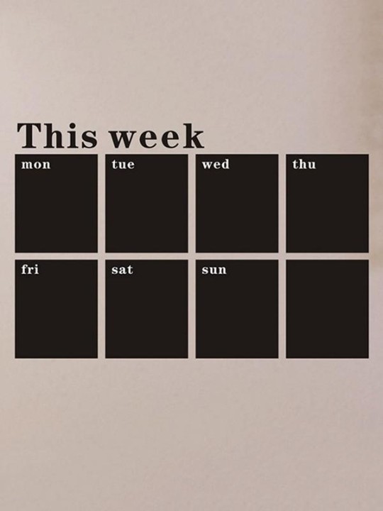 Semana Blackboard Adesivo De Parede DIY Decoração Da Casa de Vinil Adesivo Waterpoof Removível Quadro-negro