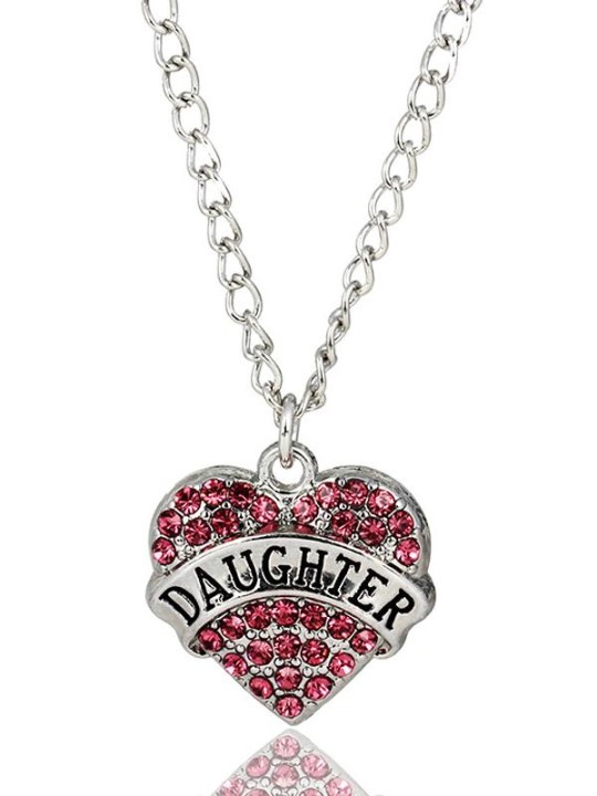 New Fashion Jewelry Englishletter Print Daughter Chain Pendant Necklace Jewelry Accessories