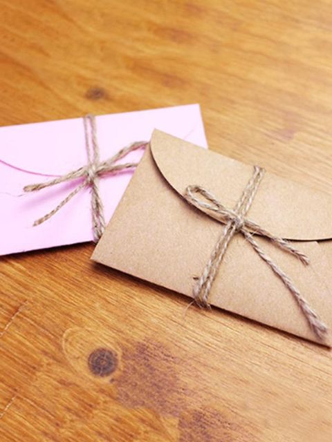 10 kpl Retro Vintage Simple Pink Kraft Kraft -kirjekuoria