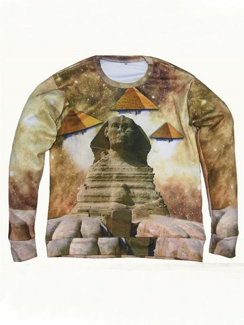 Naisten muoti 3D Cool Pyramid Print -lämmin ulkoiluvaatepusero villapaidat