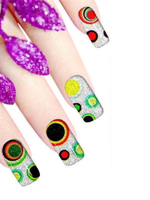 Ný Polka Dot DIY límmiða kvenna Nail Art Decals Nails Wraps Nail Tools Manicure