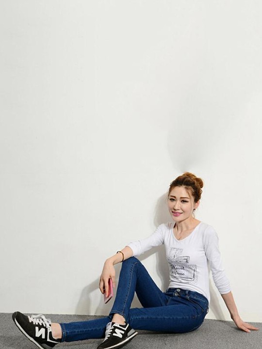 2015 uudet, korkeavyötäröiset, laiha farkut, naisten ohut muoti Plus-kokoiset farkkuhousut