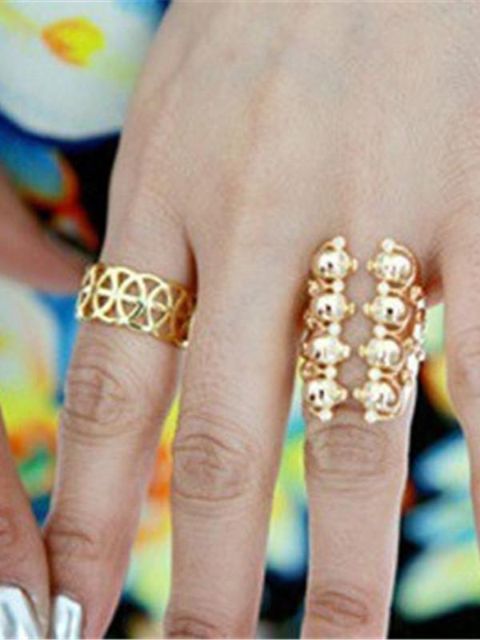 Nuevos anillos del cráneo del diamante del oro punky del desgaste de la calle de la moda