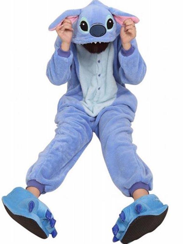 Hot Adult Fashion Onesie Stitch Kigurumi Jumpsuit Warm Pyjamas Adult Anime Cosplay Halloween Búningur Vetraráhugamenn Pör Homewear Pyjamas Sleepsuit