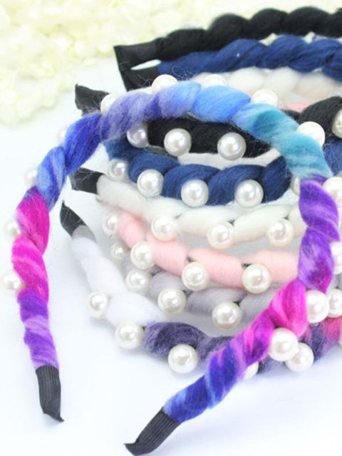 Kóreskur stíll tíska prjónaður ull höfuðpappír hárbönd Vetur hlý handsmíðaður