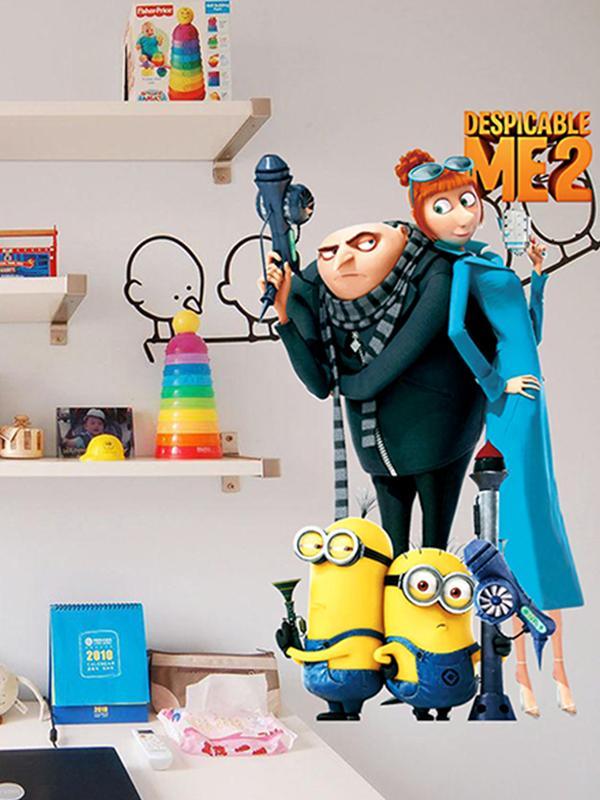 Despicable me Adesivos De Parede para Quartos de Crianças ZooYoo Decorativo Removível Decalque Da Parede Do Pvc