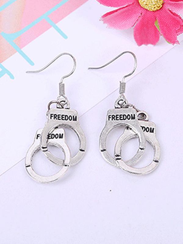 Damenmode Neue Persönlichkeit Punk Style Kreative Handschellen Ohrclip Ohrstecker Ohrringe