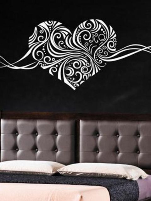 150 x 40cm Romantic Heart Removable Wall Stickers Home Decor Wall Art LOVE Wedding Decoration Centerpieces Family Decals