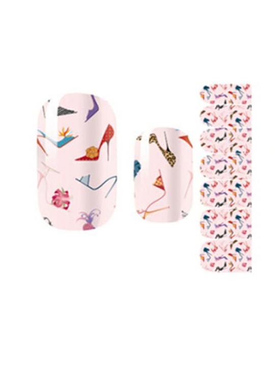 Damemode Sko DIY Sticker Nail Art Decals Nails Wraps Nail Tools Manicure