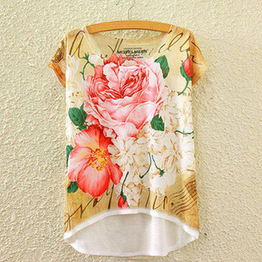 Kurzarm-Grafik-Druckt-shirt der neuen Mode-Frauen