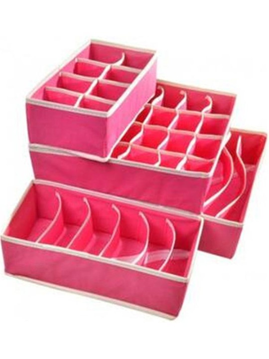 4kpl = 1set muoti värikäs taitettava säilytyslaatikon laukkukuvio rintaliivit alusvaatteet solmio sukkajärjestäjä
