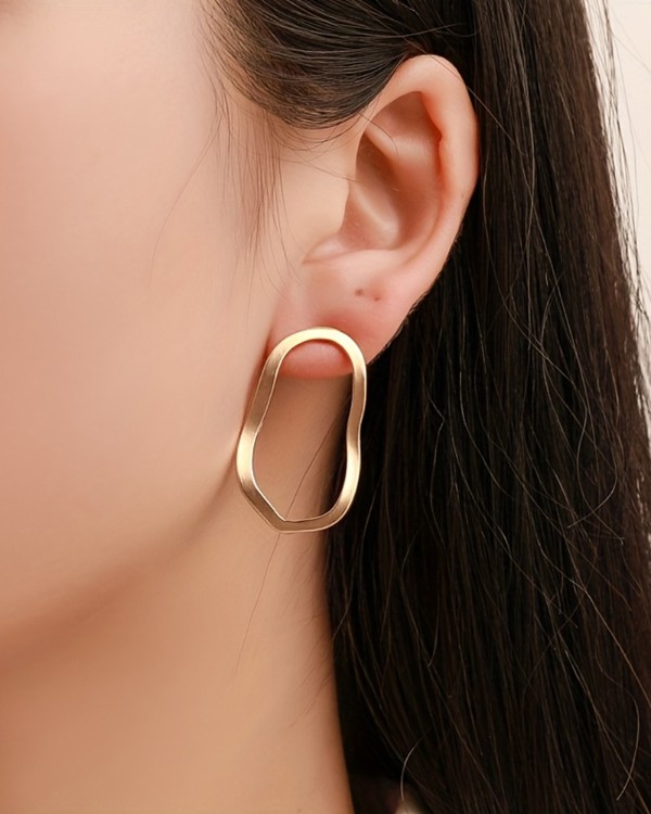 Geometric Irregular Earrings Minimalist Statement Earrings Jewelry