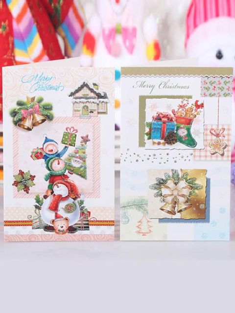 Muoti joululahjakortit Tervehdyskortit Paperileikatut taittokortti Postikortit Ystävällisin terveisin