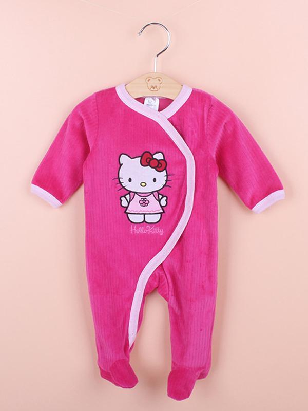 Kevään syksy uusi muoti vauvan tyttöjen vauvan vaatteet Hello Kitty lasten lasten vaatteet sametti yhdistetyt vaatteet jumpsuit