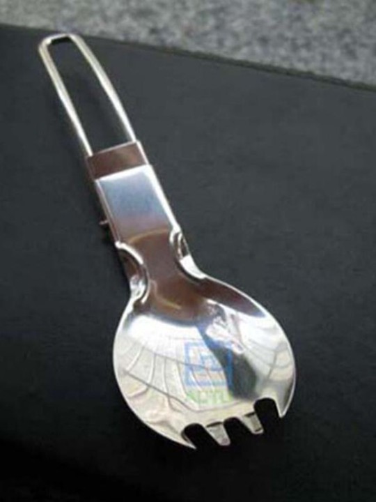 Hjem Køkken Living Robust Rustfrit Stål Foldegaffel Scoop Ske