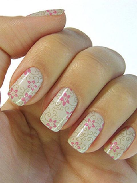 Das mulheres novas DIY Casual Floral Sticker Nail Art decalques unhas Wraps Nail Tools Manicure