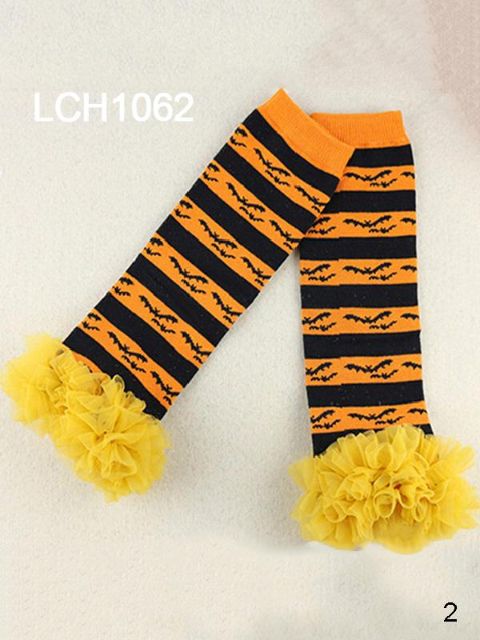 New Children's Printing  Mesh  Lace Halloween Christmas Colorful Stocking Leg Warmers