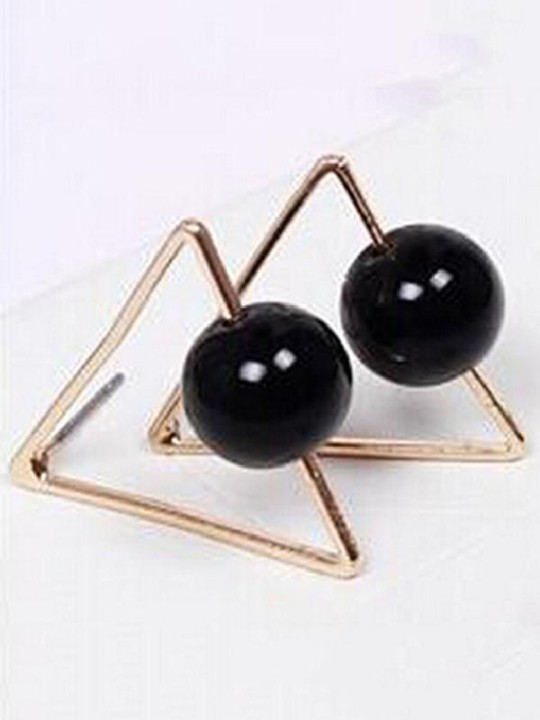 Nouvelle personnalité belle triangle perles oreille clip oreille boucles d&#39;oreilles