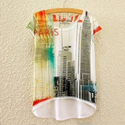 New Fashion Womens Short Sleeve Graphic Printed T shirt