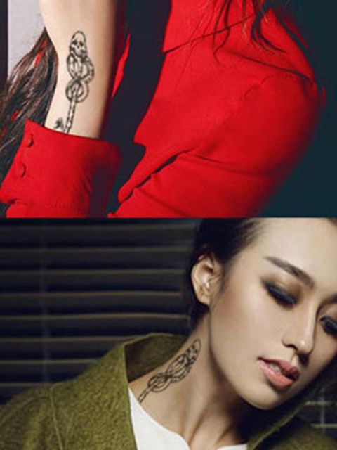 Halloween  Horror Realistic Snake Pattern Waterproof Tattoo Stickers  Decals Temporary Tattoo