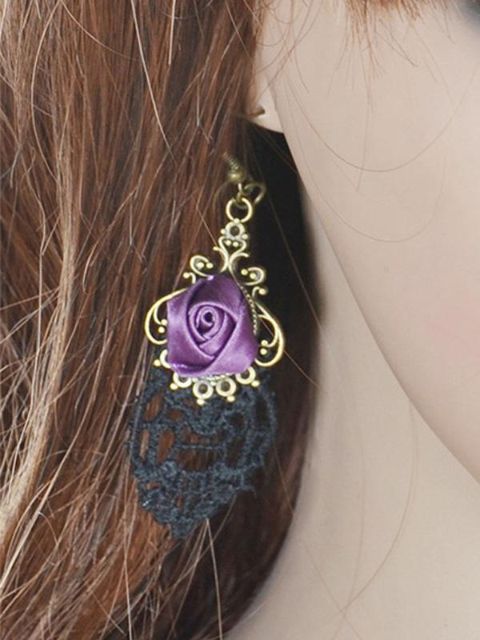 DIY kostume Vintage Drop Earring Royal Female Øreringe Fine gotiske smykker Kvinder Tilbehør Lange øreringe til kvinder