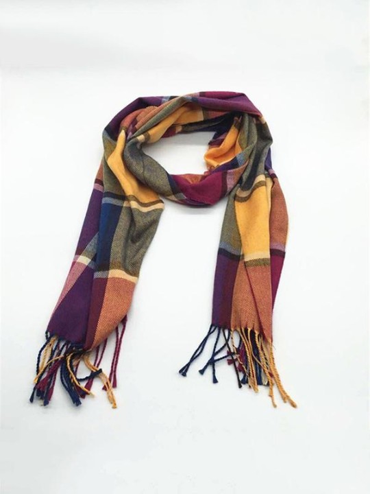 Children Boys Girls New Winter Tassels Colored Plaid Scarves Wholesale Cashmere Red Warm Scarves