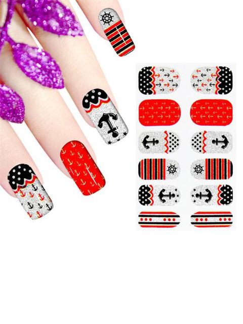 Hot Sale Kvinders nye DIY Shining Sticker Negle Art Decals Negle Wraps Negle Tools Manicure