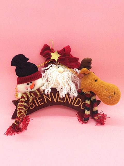 Fashion Xmas Santa Claus Snowman Board Cute Christmas Door Decor Christmas Decoration