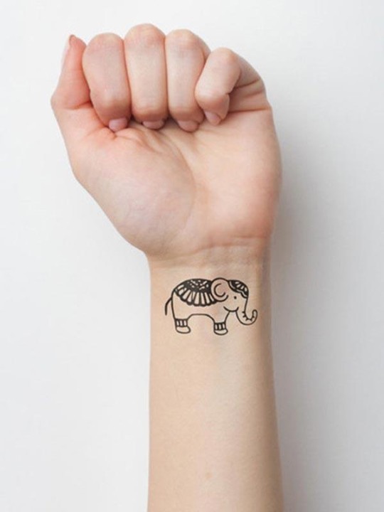 Criativo Elefante Bonito À Prova D &#39;Água tatuagem adesivos decalques Tatuagem Temporária