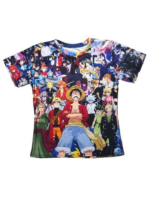 Mode Print T-shirt Rundhals Kortärmad Casual Skjortor