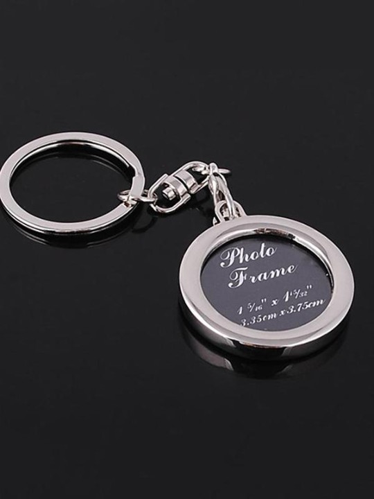 Creative rond cadre photo porte-clés voiture porte-clés porte-anneau Saint Valentin cadeaux d&#39;anniversaire