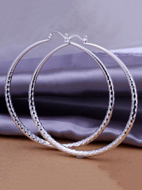 New Women Big Earings Fashion Jewelry 925 Sterling Silver Earrings Girl Christmas Gifts