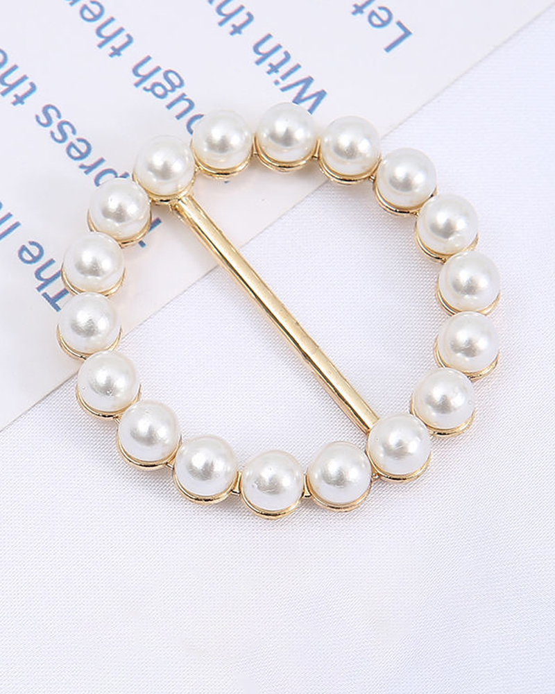 1pc Rhinestone Hollow Out Heart Shaped Scarf Clip Waist Buckle Clip T-Shirt Tie Pin