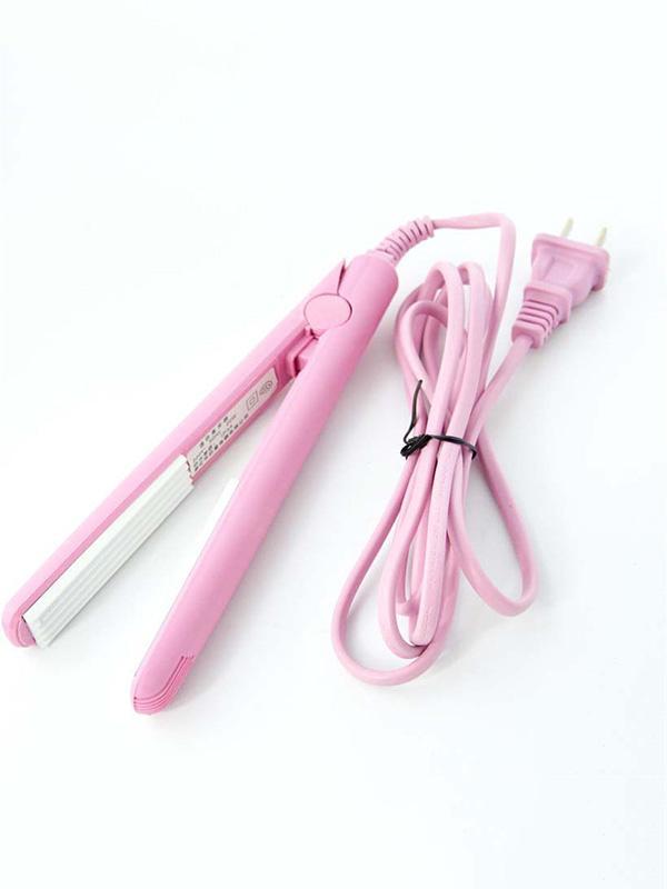 Mini Pink Ceramic Electronic Hair Straighteners 220-240V Straightening Corrugated Iron Styling Tools