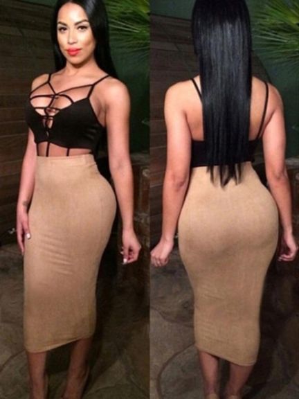 Ermalaus mjaðmapakkakjóll föt sett kynþokkafullur há mitti bandeau Bodycon sárabindi