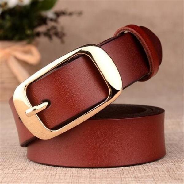 Genuine Leather Belt Designer Wine Belts Luxury Brand smooth Buckle