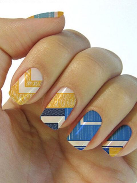 Frauen neue DIY Casual Geometrie Aufkleber Nail Art Decals Nägel Wraps Nagel Werkzeuge Maniküre