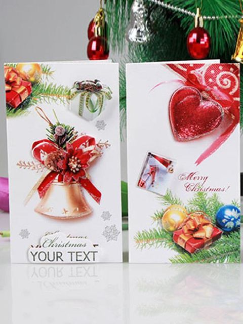 Meilleurs voeux aux amis Cartes de voeux de Noël faites à la main Cartes pliantes Cartes postales Cadeaux