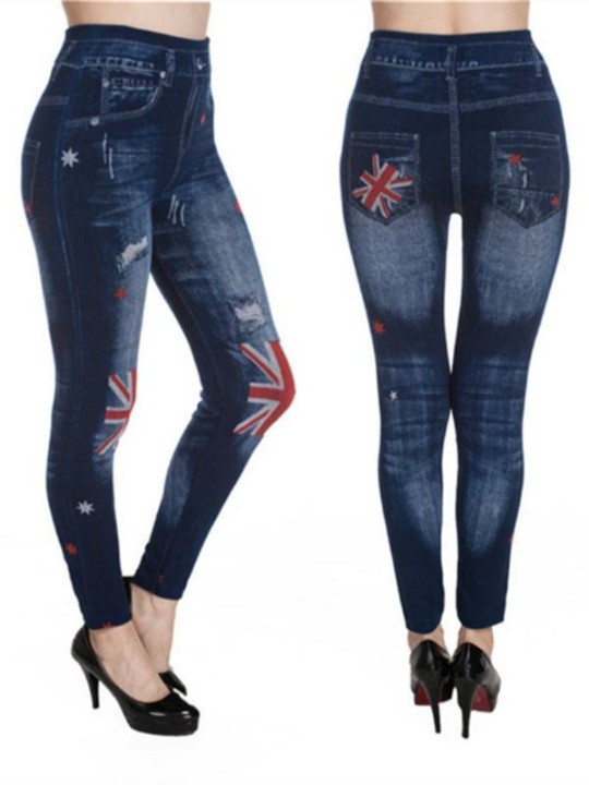 Pantalones de mezclilla sin costuras de mezclilla de las mujeres Pantalones de mezclilla flaco con estilo