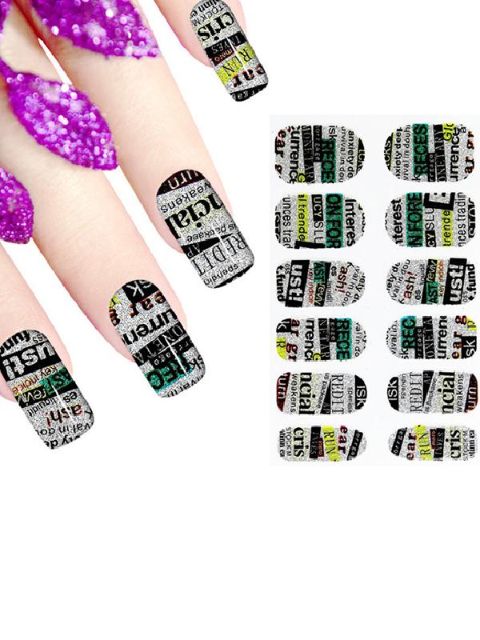 Novas Cartas das Mulheres DIY Sticker Nail Art Decalques Unhas Wraps Ferramentas Manicure
