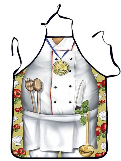 Muotikokki Digitaalinen painatus -esiliinan kokin pukuesiliinat ovat luovia lahjoja