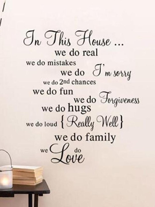 House Rules Vinyl Quote Wall Stickers Home Decor Living Room DIY Black Wall Art Decals Removable Sticker for Decoration