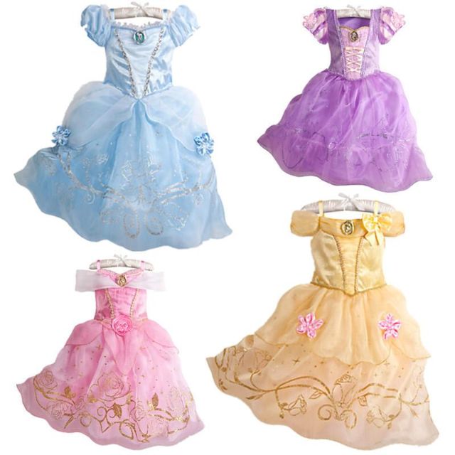 New Cinderella Short Sleeve Dress Children Clothing Kids Costume Girls Garment Kids Costume